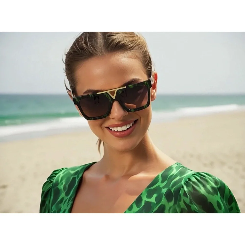 Lady Sunglasses Women Fashion‎ Rectangular Beach Driving Stylish Elegant UV400